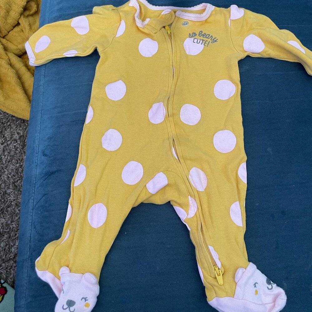 Yellow cute baby onesie